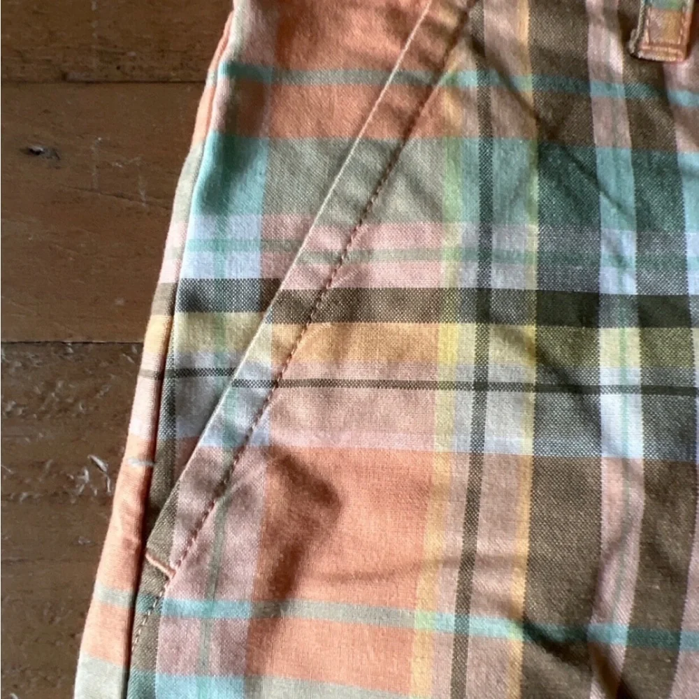 Janie and jack orange plaid shorts